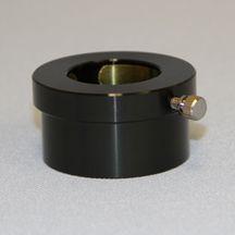 Lunt 2 inch to 1.25 inch telescope adapter for blocking filters, black anodized barrel