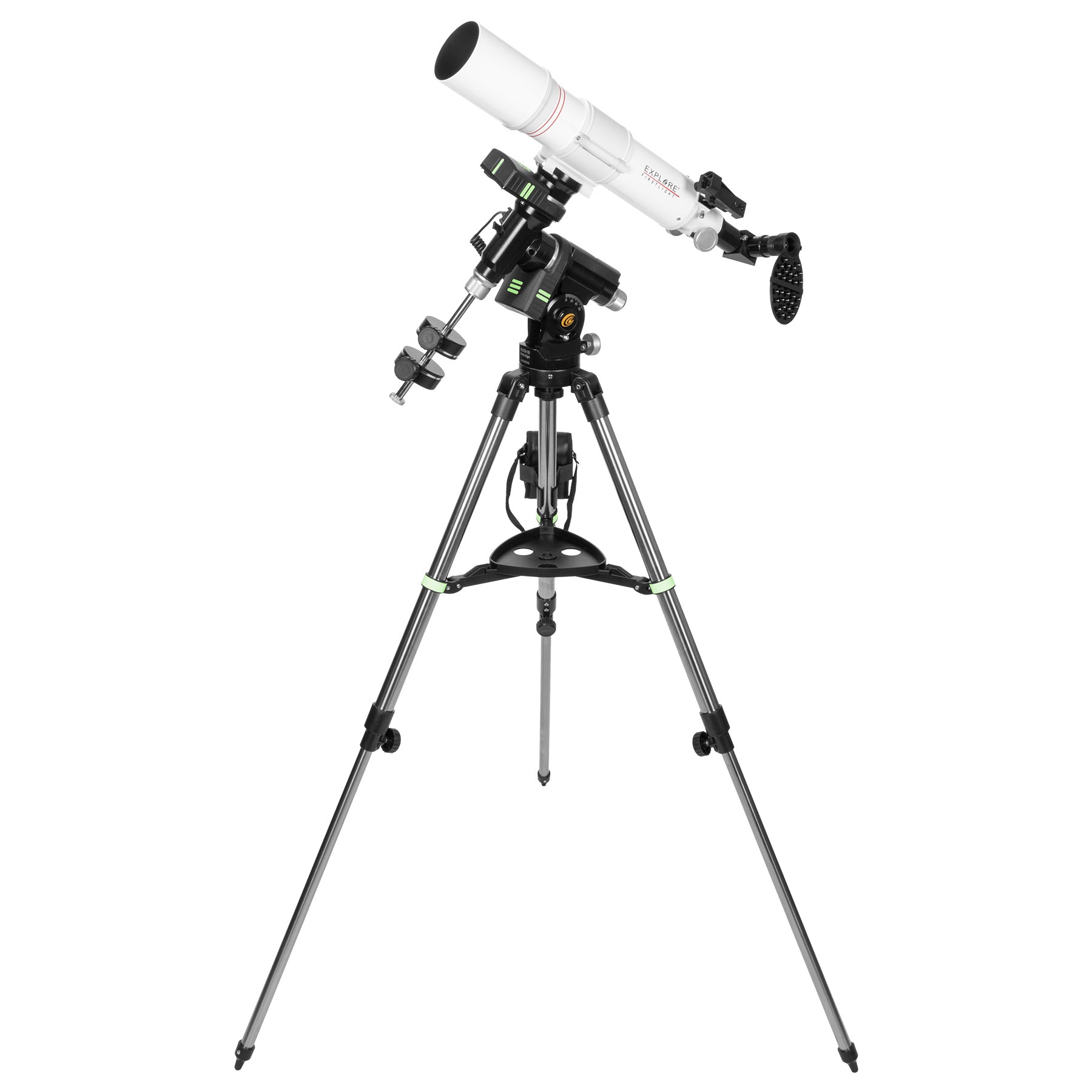 Explore FirstLight 80mm telescope on iEXOS-100 go-to tracker mount