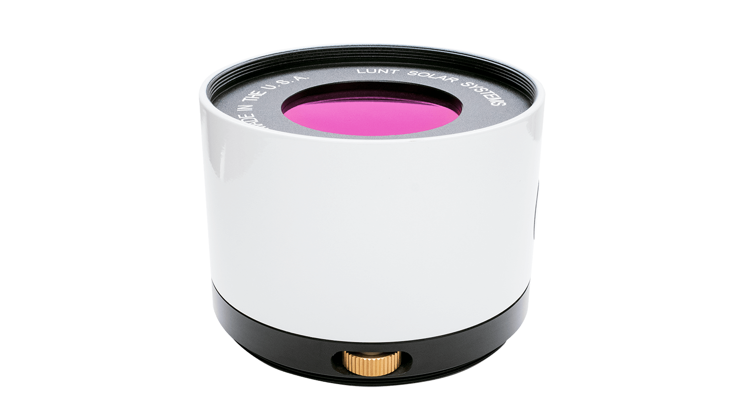 Lunt LS50FHa 50mm front mount full aperture hydrogen alpha etalon filter standing vertically