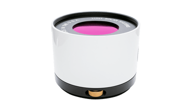 Lunt LS50FHa 50mm front mount full aperture hydrogen alpha etalon filter standing vertically