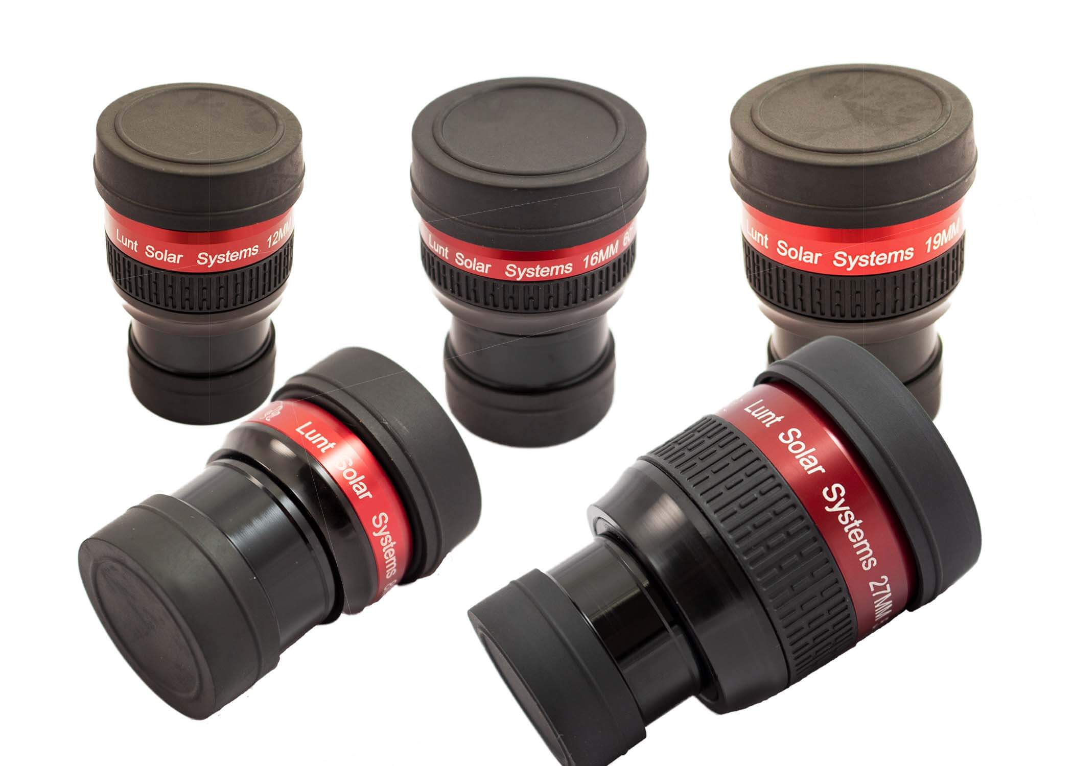 Lunt five piece flat field eyepiece set for solar telescopes