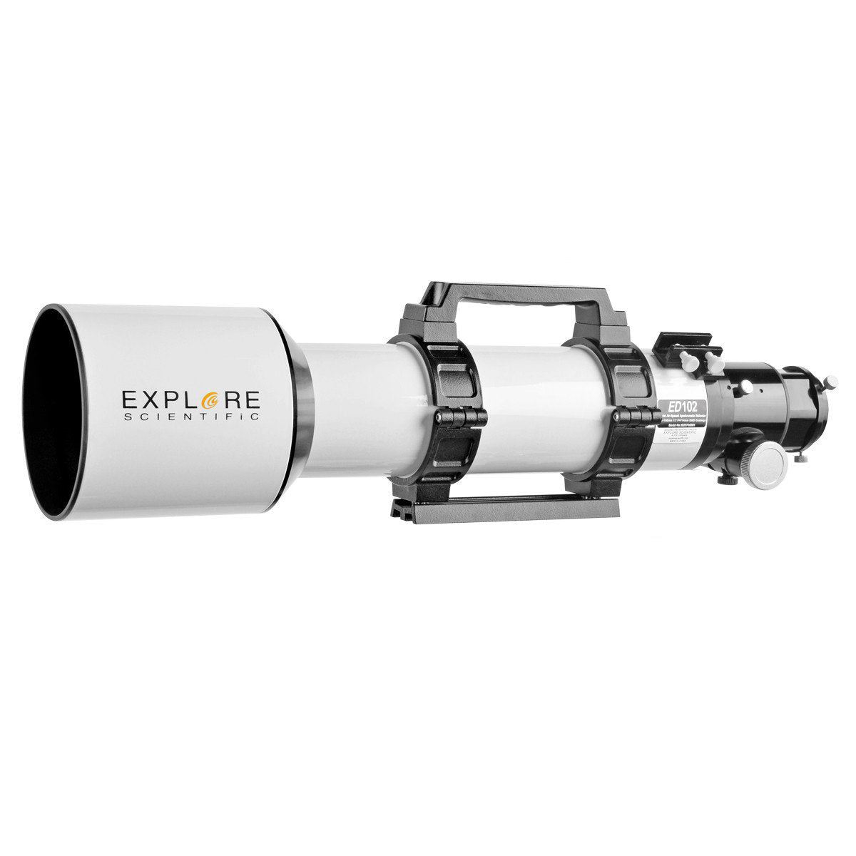 Explore Scientific ED102-FCD100 102mm triplet apochromat refractor telescope side view