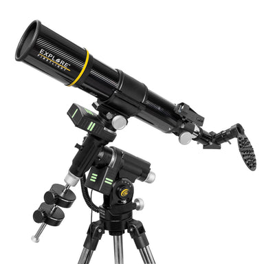 Explore FirstLight 80mm CF Telescope on iEXOS-100 mount detail