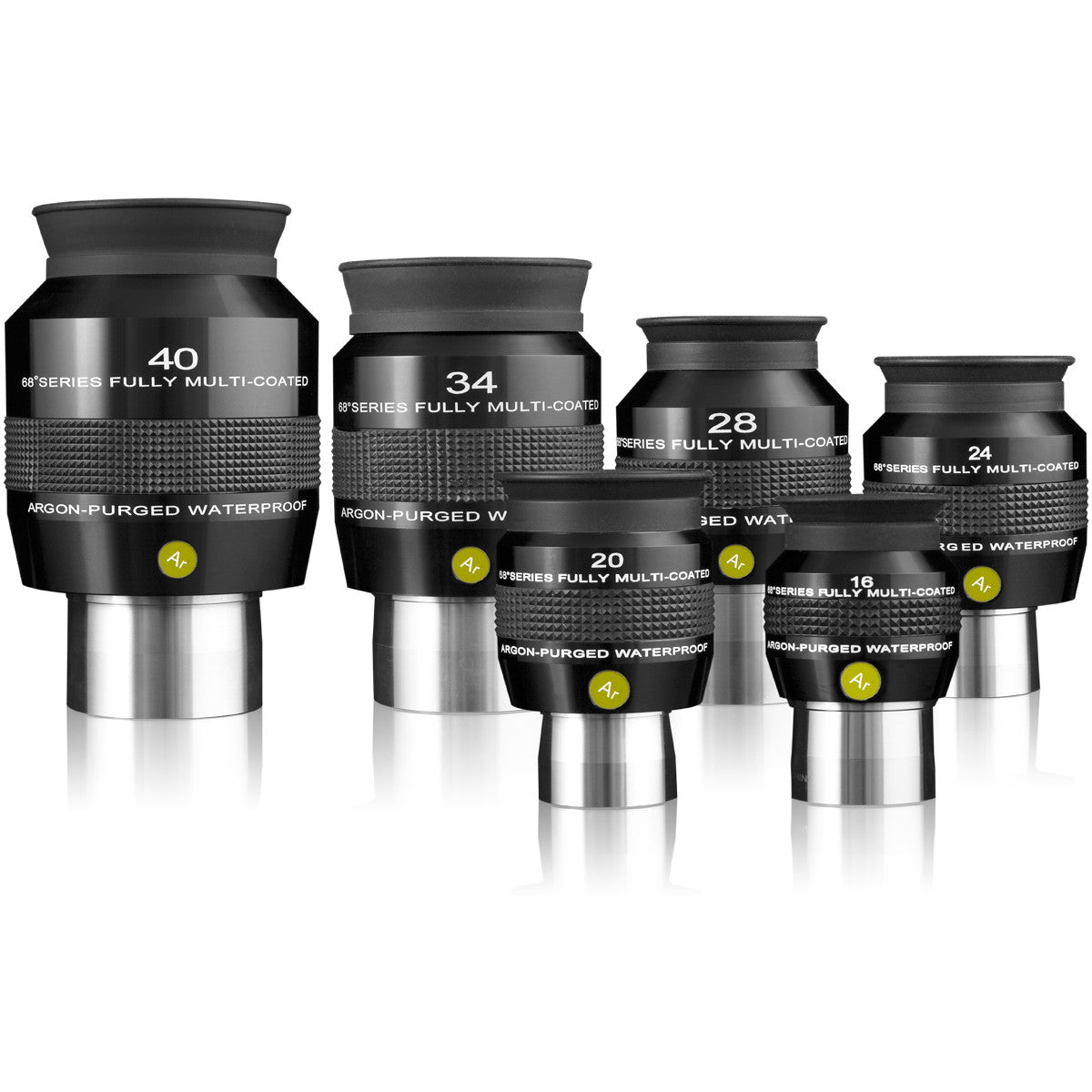 Explore Scientific 68 degree Series eyepiece family lineup