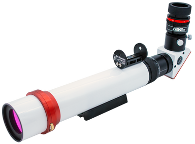 Lunt LS40THa 40mm dedicated hydrogen alpha solar telescope optical tube with mounting foot